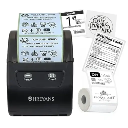 Shreyans (SRS58D) Bluetooth Label and Receipt Printer (2 Inch)